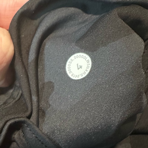 Lululemon Fast & Free High Rise Crop Legging Camo Multi Grey Size 4 Like New - Picture 10 of 10